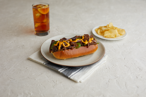 Original Philly Cheesesteak Halal Seasoned Beef Sandwich Slice, 4.15 Ounce -- 40 per case.