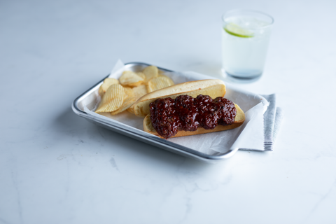 Beef Rib Pattie W/ Honey Barbecue Sauce 3816