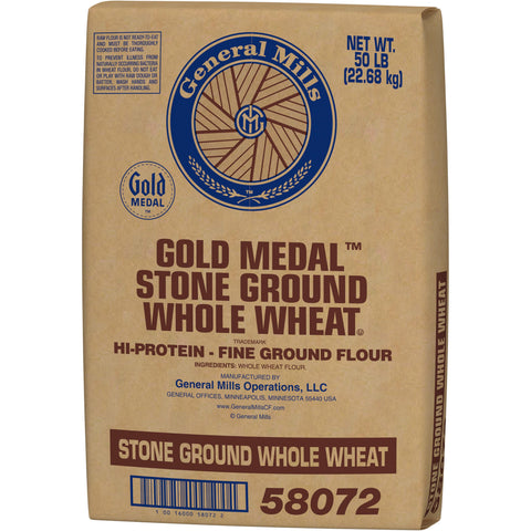 Gold Medal Untreated Fine Whole Wheat Flour, 50 Pound.