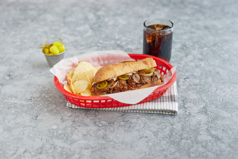Original Philly Cheesesteak Value Seasoned Beef Sandwich Slices, 4 Ounce -- 40 per case.