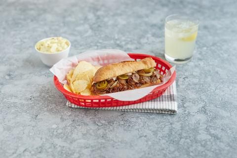 Original Philly Cheesesteak Value Seasoned Beef Sandwich Slice, 5 Ounce -- 32 per case.