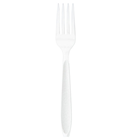 Fork Plastic Heavy Weight White Ps