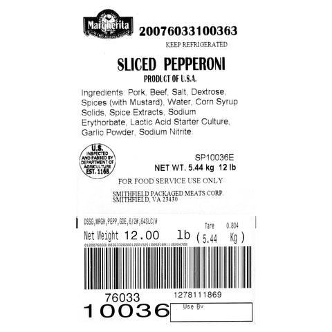 Carando (CDO) PEPPERONI PORK & BEEF SLICED