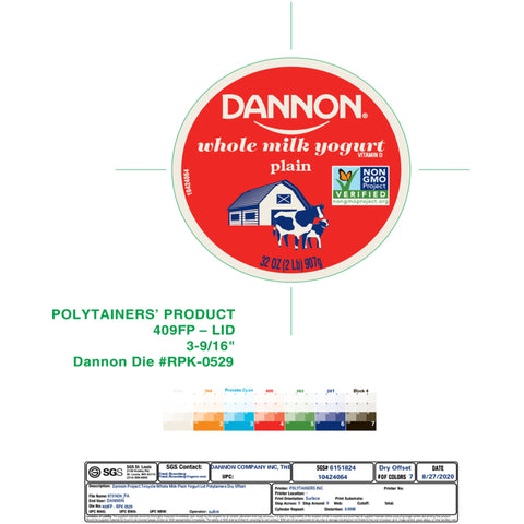 Dannon All Natural Quart Plain Yogurt, 32 Ounce -- 6 per case.