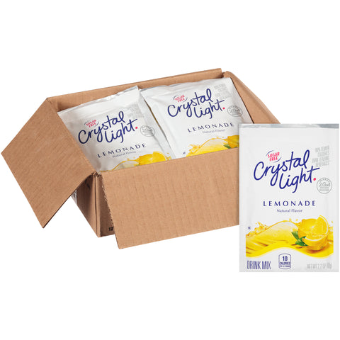 Crystal Light Lemonade Mix 12 Envelopes Per Case - Each Evelope Makes 2 Gallons