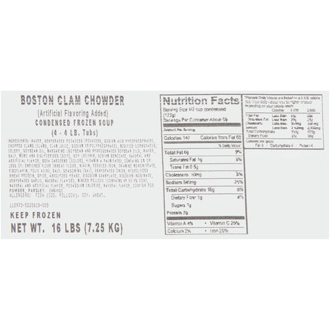Soup Chowder Clam Boston (m) 162970/78001205