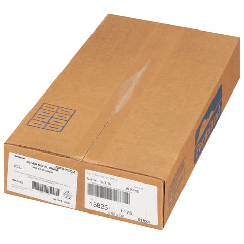 Smithfield RTC Bacon, Silver Medal, Single Sliced, 18-22 Slices per lb, 15 lb, Frozen