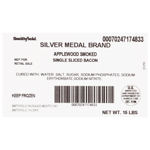 Silver Medal (SF) BACON 14/18 CT APPLEWOOD SMOKED SINGLE SLICE