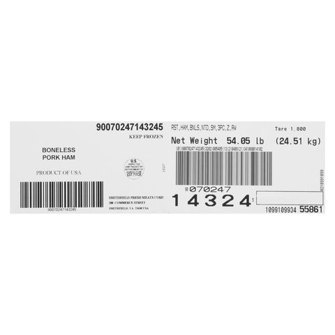 Farmland Silver Medal Netted Smoked Boneless Ham Roast, 16.13 Pound -- 3 per case.