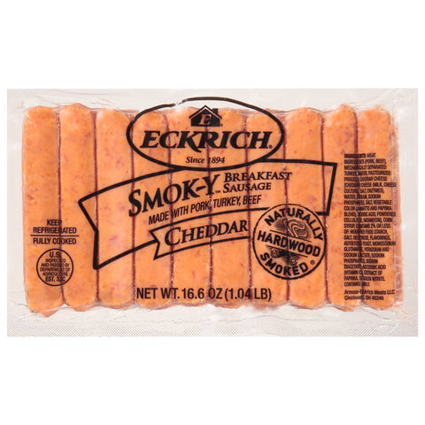 Eckrich SAUSAGE LINK SMOKEY WITH CHEESE COOKED