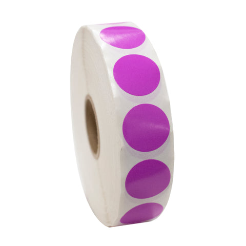National Checking LABEL PERMANENT PURPLE CIRCLE 3/4