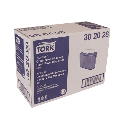 Tork Xpress Black Countertop Towel Dispenser, 12.68 x 4.56 x 7.92 inch