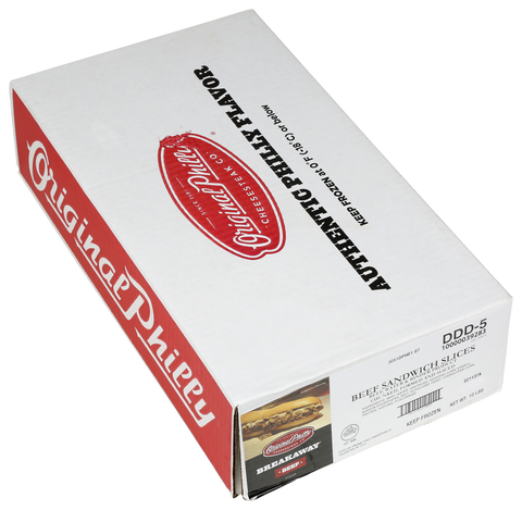 Original Philly Ddd Puck Seasoned Beef Sandwich Slices, 5 Ounce -- 32 per case.