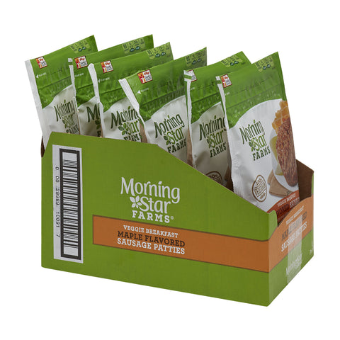 Morningstar Farms Breakfast Maple Flavored Sausage Patties, 8 Ounce -- 6 per case.