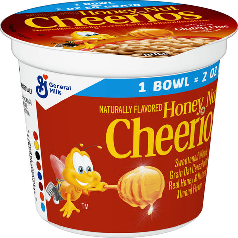 Honey Nut Cheerios Cereal - Single Serve, 2 Ounce -- 60 per case.