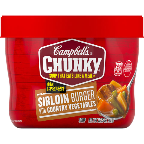 Campbell's® SOUP CHUNKY SIRLOIN BEEF WITH COUNTRY VEGETABLE MICROWAVEABLE
