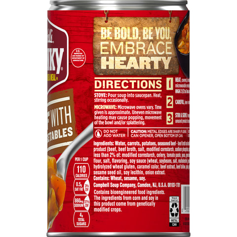CHUNKY Beef With Country Vegetables Soup - 18.8 oz. can, 12 per case