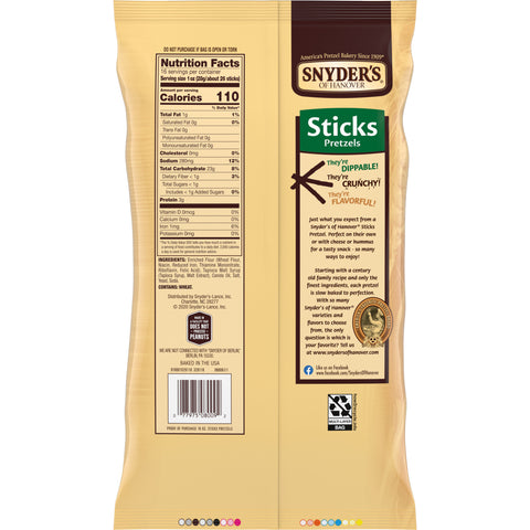 Snyders of Hanover Pretzel Sticks, 16 Ounce -- 12 per case.