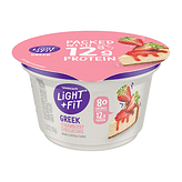 Light and Fit Greek Strawberry Cheesecake Non Fat Yogurt, 5.3 Ounce -- 12 per case.