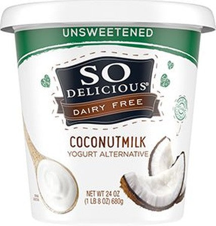 So Delicious Unsweetened Dairy Free Coconut Milk Yogurt Alternative, 24 Ounce -- 6 per case.