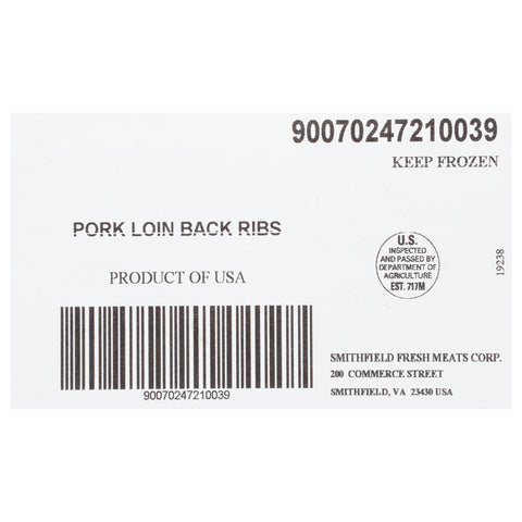 Farmland Skinless Pork Loin Back Rib, 2.02 Pound -- 15 per case.