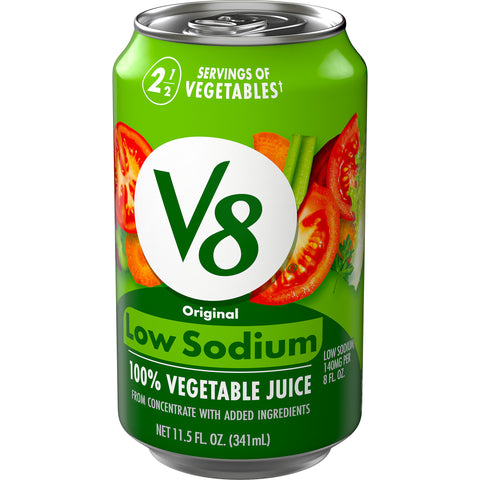 V8 Low Sodium 100 Percent Vegetable Juice, 11.5 Ounce -- 24 per case.