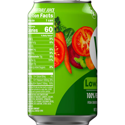 V8 Low Sodium 100 Percent Vegetable Juice, 11.5 Ounce -- 24 per case.