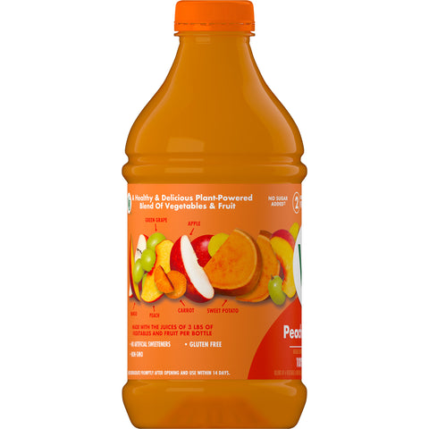 V8 Fusion Peach Mango Beverage, 46 Fluid Ounce -- 6 per case.