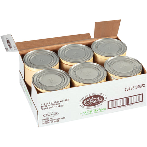 Cristoford Colombo Peeled Pear Tomatoes with Basil, 102 Ounce -- 6 per case.