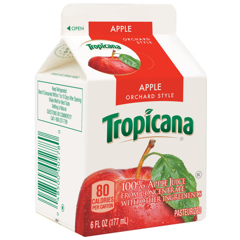 Tropicana JUICE APPLE SINGLE SERVE CARTON