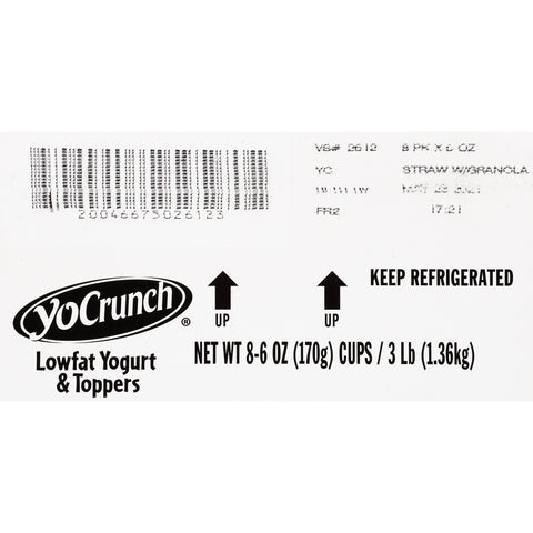 Yocrunch Strawberry with Granola Yogurt, 6 Ounce -- 8 per case.