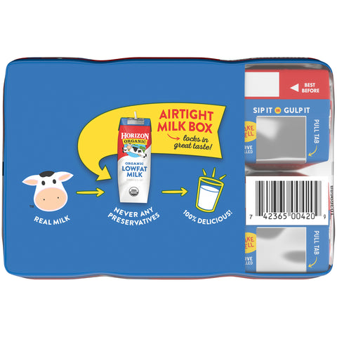 Horizon Organic MILK 1% LOW FAT UHT ORGANIC ASEPTIC CARTON SHELF STABLE