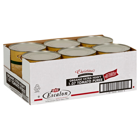Christinas Organic Extra Heavy Tomato Puree, 107 Ounce -- 6 per case.