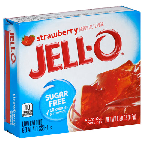Gelatin Mix Strawberry Sugar Free