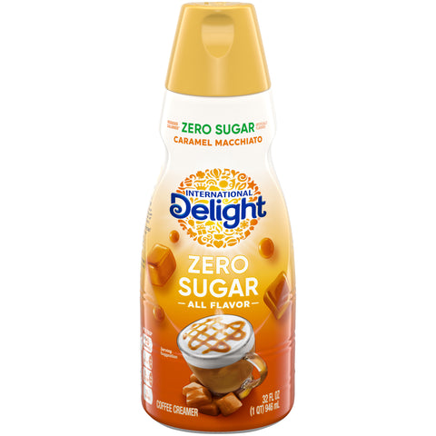 International Delight Sugar Free Caramel Macchiato Coffee Creamer, 32 Fluid Ounce -- 6 per case.