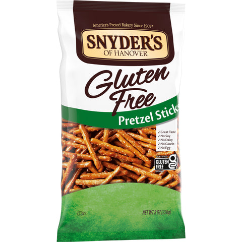 Snyders of Hanover Gluten Free Pretzel Sticks, 8 Ounce -- 12 per case.