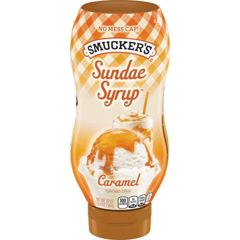 Smuckers Caramel Sundae Syrup, 20 Ounce -- 12 per case.