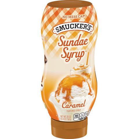 Smuckers Caramel Sundae Syrup, 20 Ounce -- 12 per case.