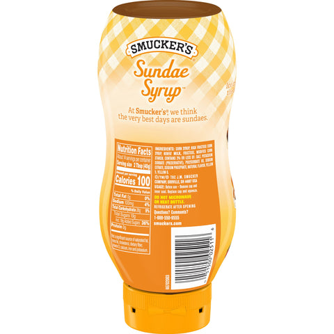 Smuckers Butterscotch Sundae Syrup, 20 Ounce -- 12 per case.