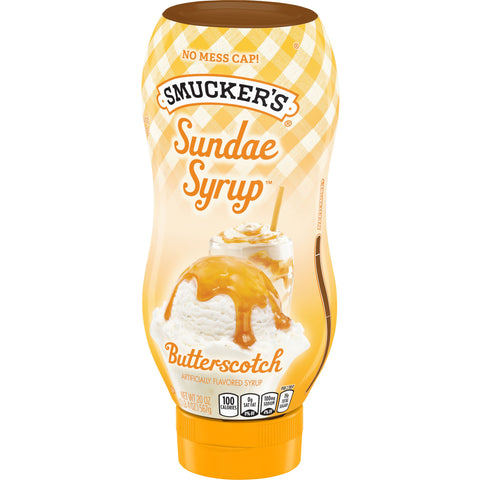Smuckers Butterscotch Sundae Syrup, 20 Ounce -- 12 per case.