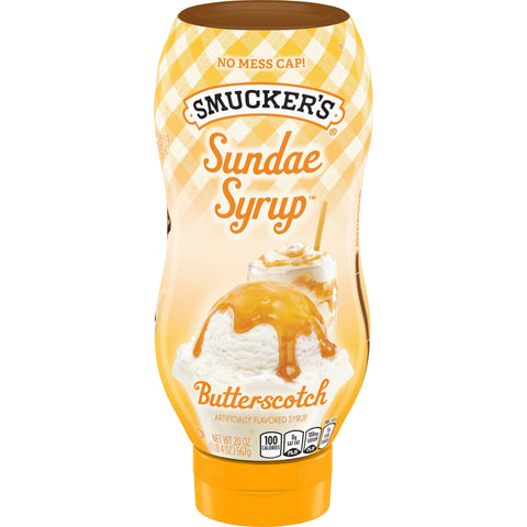 Smuckers Butterscotch Sundae Syrup, 20 Ounce -- 12 per case.