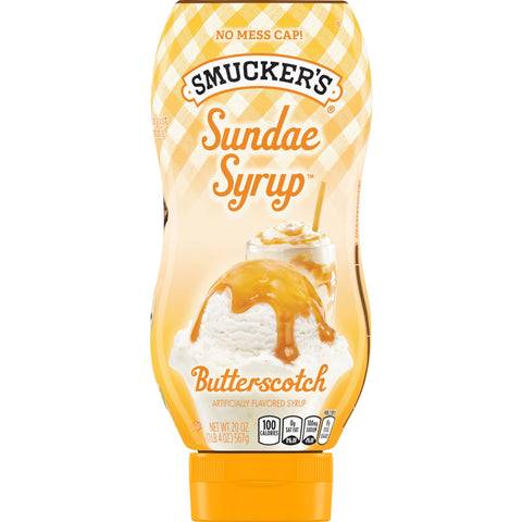 Smuckers Butterscotch Sundae Syrup, 20 Ounce -- 12 per case.
