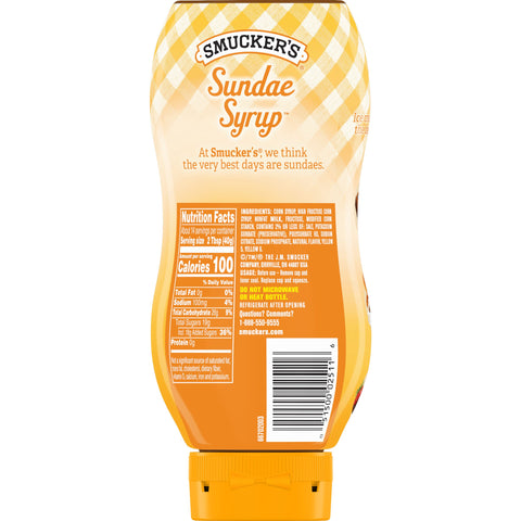 Smuckers Butterscotch Sundae Syrup, 20 Ounce -- 12 per case.