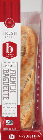 La Brea Bakery French Demi Bread Baguette, 4 Ounce -- 48 per case