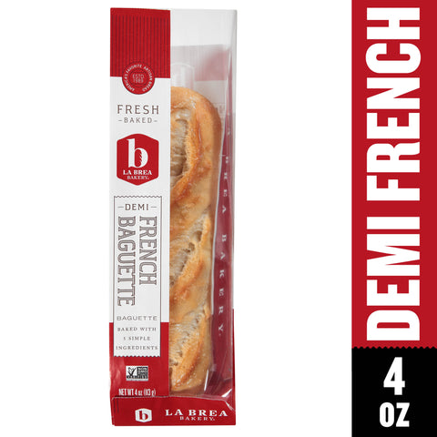 La Brea Bakery French Demi Bread Baguette, 4 Ounce -- 48 per case