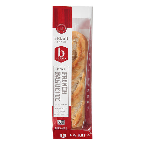 La Brea Bakery French Demi Bread Baguette, 4 Ounce -- 48 per case