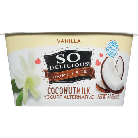 So Delicious YOGURT COCONUT MILK VANILLA UNSWEETENED BLENDED VEGAN