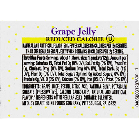 Jelly Assorted Reduced Calorie Single Serve Cup 0090720/78000443