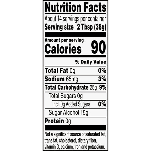 Topping Caramel Sauce Liquid Sugar-free Shelf Stable Tff
