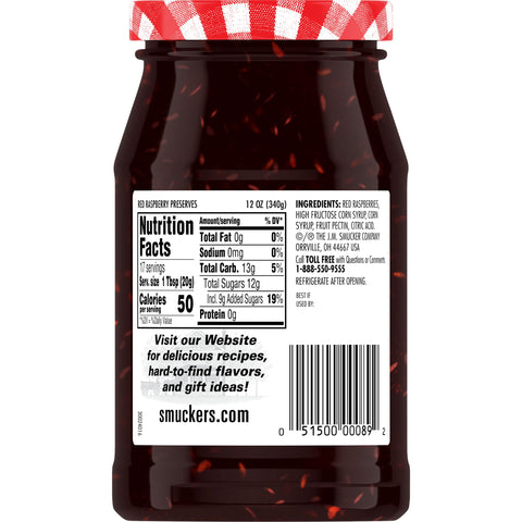 Smucker SMUCKER RASPBERRY PRES